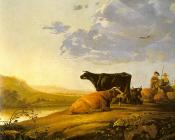 阿尔伯特 库普 : Young Herdsman With Cows